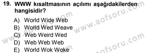 Spor ve Medya İlişkisi Dersi 2012 - 2013 Yılı (Final) Dönem Sonu Sınav Soruları 19. Soru