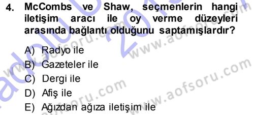 Spor ve Medya İlişkisi Dersi 2013 - 2014 Yılı (Vize) Ara Sınav Soruları 4. Soru