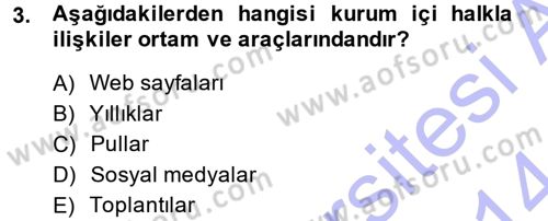 Spor ve Medya İlişkisi Dersi 2013 - 2014 Yılı (Final) Dönem Sonu Sınav Soruları 3. Soru