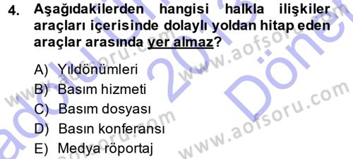 Spor ve Medya İlişkisi Dersi 2013 - 2014 Yılı (Final) Dönem Sonu Sınav Soruları 4. Soru