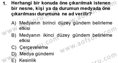 Spor ve Medya İlişkisi Dersi 2014 - 2015 Yılı (Vize) Ara Sınav Soruları 1. Soru