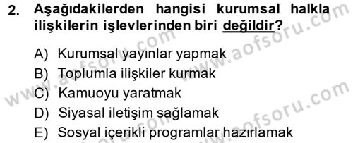 Spor ve Medya İlişkisi Dersi 2014 - 2015 Yılı (Vize) Ara Sınav Soruları 2. Soru