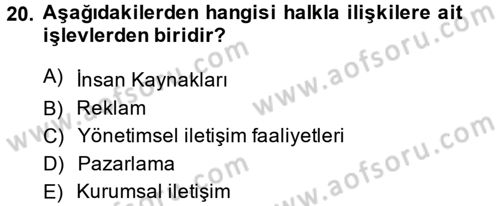 Spor ve Medya İlişkisi Dersi 2014 - 2015 Yılı (Vize) Ara Sınav Soruları 20. Soru