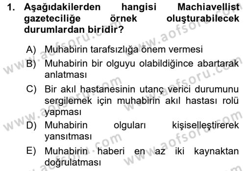 Spor ve Medya İlişkisi Dersi 2015 - 2016 Yılı (Vize) Ara Sınav Soruları 1. Soru