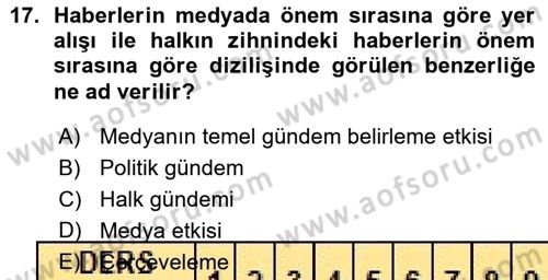 Spor ve Medya İlişkisi Dersi 2015 - 2016 Yılı (Vize) Ara Sınav Soruları 17. Soru