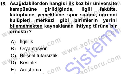 Spor ve Medya İlişkisi Dersi 2015 - 2016 Yılı (Vize) Ara Sınav Soruları 18. Soru