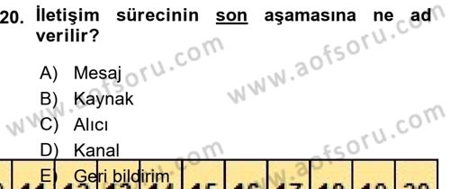 Spor ve Medya İlişkisi Dersi 2015 - 2016 Yılı (Vize) Ara Sınav Soruları 20. Soru