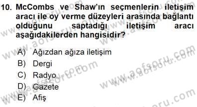 Spor ve Medya İlişkisi Dersi 2015 - 2016 Yılı (Final) Dönem Sonu Sınav Soruları 10. Soru