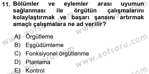 Spor ve Medya İlişkisi Dersi 2015 - 2016 Yılı Tek Ders Sınav Soruları 11. Soru