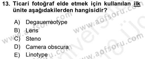 Spor ve Medya İlişkisi Dersi 2017 - 2018 Yılı 3 Ders Sınav Soruları 13. Soru