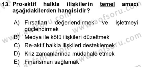 Spor ve Medya İlişkisi Dersi 2023 - 2024 Yılı (Vize) Ara Sınav Soruları 13. Soru