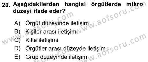 Sporda Liderlik Dersi Ara Sınavı Deneme Sınav Soruları 20. Soru