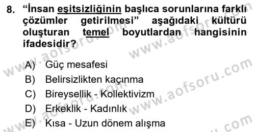 Sporda Liderlik Dersi Ara Sınavı Deneme Sınav Soruları 8. Soru