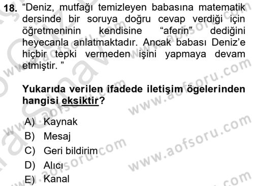 Sporda Liderlik Dersi Ara Sınavı Deneme Sınav Soruları 18. Soru