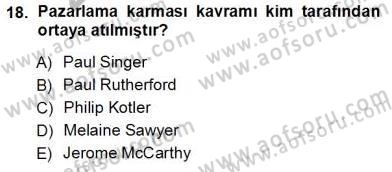 Boş Zaman ve Rekreasyon Yönetimi Dersi Ara Sınavı Deneme Sınav Soruları 18. Soru