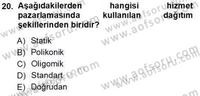 Boş Zaman ve Rekreasyon Yönetimi Dersi Ara Sınavı Deneme Sınav Soruları 20. Soru