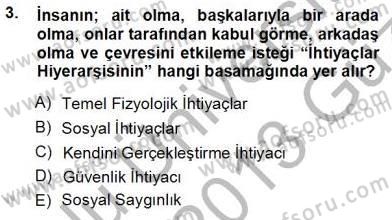 Boş Zaman ve Rekreasyon Yönetimi Dersi Ara Sınavı Deneme Sınav Soruları 3. Soru