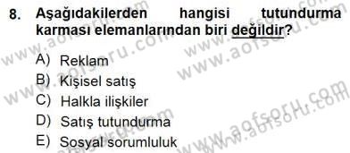 Boş Zaman ve Rekreasyon Yönetimi Dersi 2012 - 2013 Yılı (Final) Dönem Sonu Sınav Soruları 8. Soru