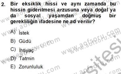 Boş Zaman ve Rekreasyon Yönetimi Dersi 2013 - 2014 Yılı (Final) Dönem Sonu Sınav Soruları 2. Soru