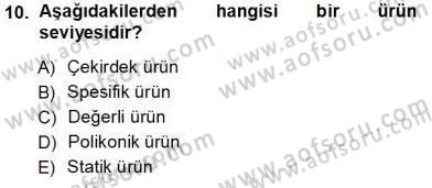 Boş Zaman ve Rekreasyon Yönetimi Dersi 2013 - 2014 Yılı Tek Ders Sınav Soruları 10. Soru