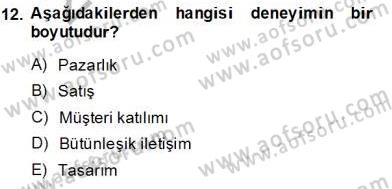 Boş Zaman ve Rekreasyon Yönetimi Dersi 2013 - 2014 Yılı Tek Ders Sınav Soruları 12. Soru