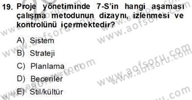 Boş Zaman ve Rekreasyon Yönetimi Dersi 2013 - 2014 Yılı Tek Ders Sınav Soruları 19. Soru