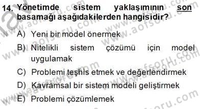 Boş Zaman ve Rekreasyon Yönetimi Dersi Ara Sınavı Deneme Sınav Soruları 14. Soru