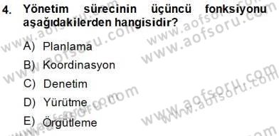 Boş Zaman ve Rekreasyon Yönetimi Dersi 2014 - 2015 Yılı (Final) Dönem Sonu Sınav Soruları 4. Soru