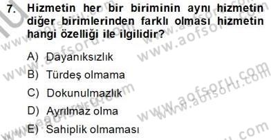 Boş Zaman ve Rekreasyon Yönetimi Dersi 2014 - 2015 Yılı (Final) Dönem Sonu Sınav Soruları 7. Soru