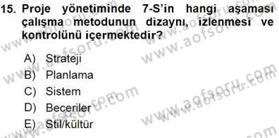 Boş Zaman ve Rekreasyon Yönetimi Dersi 2015 - 2016 Yılı (Final) Dönem Sonu Sınav Soruları 15. Soru
