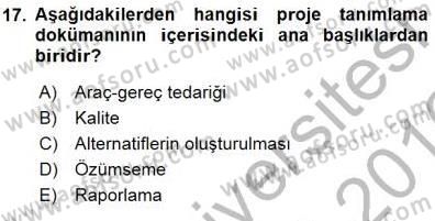 Boş Zaman ve Rekreasyon Yönetimi Dersi 2015 - 2016 Yılı (Final) Dönem Sonu Sınav Soruları 17. Soru