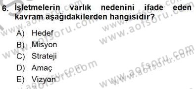 Boş Zaman ve Rekreasyon Yönetimi Dersi 2015 - 2016 Yılı (Final) Dönem Sonu Sınav Soruları 6. Soru