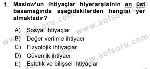 Boş Zaman ve Rekreasyon Yönetimi Dersi 2015 - 2016 Yılı Tek Ders Sınav Soruları 1. Soru