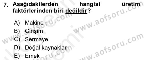 Boş Zaman ve Rekreasyon Yönetimi Dersi 2015 - 2016 Yılı Tek Ders Sınav Soruları 7. Soru
