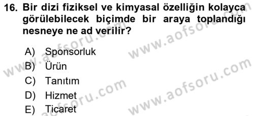 Boş Zaman ve Rekreasyon Yönetimi Dersi Ara Sınavı Deneme Sınav Soruları 16. Soru