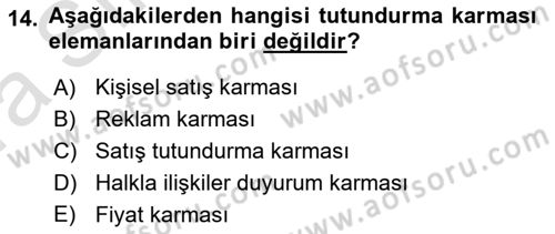 Boş Zaman ve Rekreasyon Yönetimi Dersi 2019 - 2020 Yılı (Vize) Ara Sınav Soruları 14. Soru