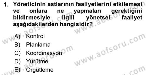 Boş Zaman ve Rekreasyon Yönetimi Dersi 2021 - 2022 Yılı Yaz Okulu Sınavı 1. Soru