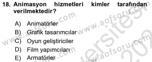 Boş Zaman ve Rekreasyon Yönetimi Dersi 2023 - 2024 Yılı (Vize) Ara Sınav Soruları 18. Soru