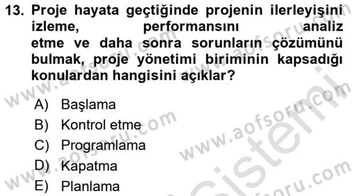 Boş Zaman ve Rekreasyon Yönetimi Dersi 2024 - 2025 Yılı (Final) Dönem Sonu Sınav Soruları 13. Soru