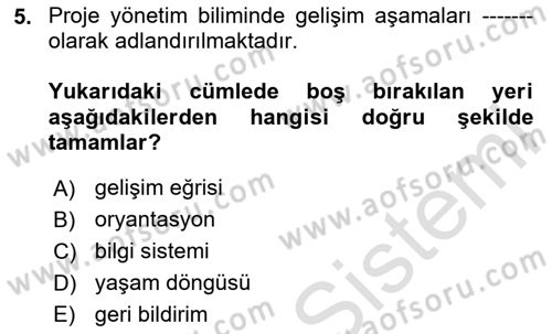 Boş Zaman ve Rekreasyon Yönetimi Dersi 2024 - 2025 Yılı (Final) Dönem Sonu Sınav Soruları 5. Soru