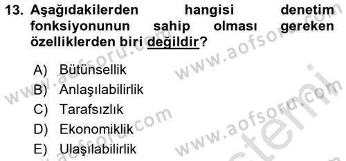 Boş Zaman ve Rekreasyon Yönetimi Dersi 2025 - 2026 Yılı (Vize) Ara Sınav Soruları 13. Soru