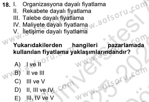Boş Zaman ve Rekreasyon Yönetimi Dersi 2025 - 2026 Yılı (Vize) Ara Sınav Soruları 18. Soru