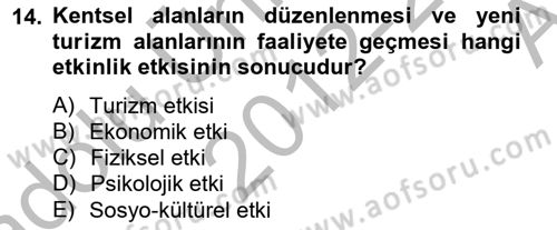 Etkinlik Yönetimi Dersi Ara Sınavı Deneme Sınav Soruları 14. Soru