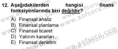 Etkinlik Yönetimi Dersi 2012 - 2013 Yılı (Final) Dönem Sonu Sınav Soruları 12. Soru