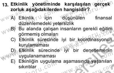 Etkinlik Yönetimi Dersi Ara Sınavı Deneme Sınav Soruları 13. Soru