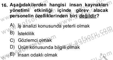 Etkinlik Yönetimi Dersi Ara Sınavı Deneme Sınav Soruları 16. Soru