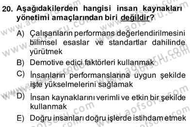 Etkinlik Yönetimi Dersi Ara Sınavı Deneme Sınav Soruları 20. Soru