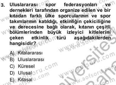 Etkinlik Yönetimi Dersi Ara Sınavı Deneme Sınav Soruları 3. Soru