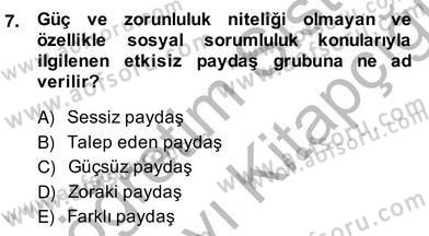 Etkinlik Yönetimi Dersi Ara Sınavı Deneme Sınav Soruları 7. Soru