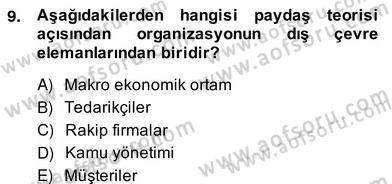 Etkinlik Yönetimi Dersi Ara Sınavı Deneme Sınav Soruları 9. Soru